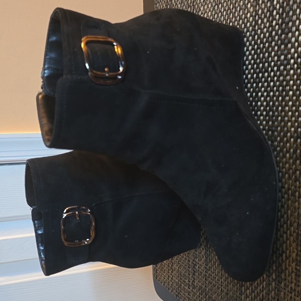 Impo Black Ankle Boots with Buckle